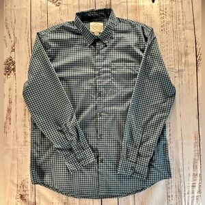 St. John’s Bay Men’s XL Shirt | Teal & Navy Check | Classic Fit